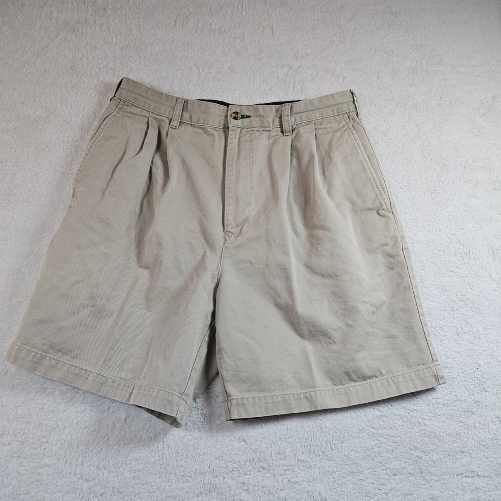 Tommy Hilfiger Golf Khaki Pleated Shorts Mens Size 34 Cotton Casual Beach